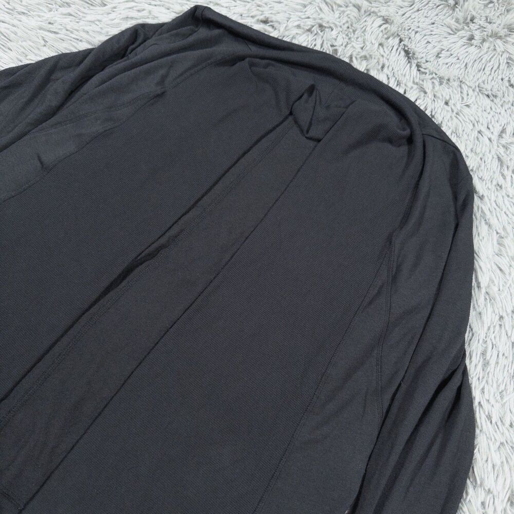 Athleta Top Small Black Pranayama Restore Wrap Workout Thumbholes Casual Womens